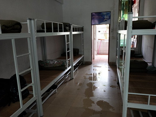 红升家具案例：广州南洋学校学生宿舍双层铁床