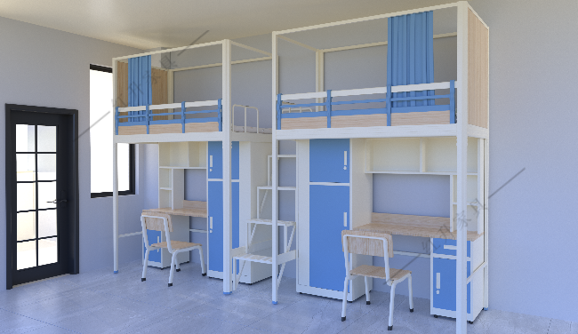  佛山公寓架子床实现宿舍内办公学习,长见识