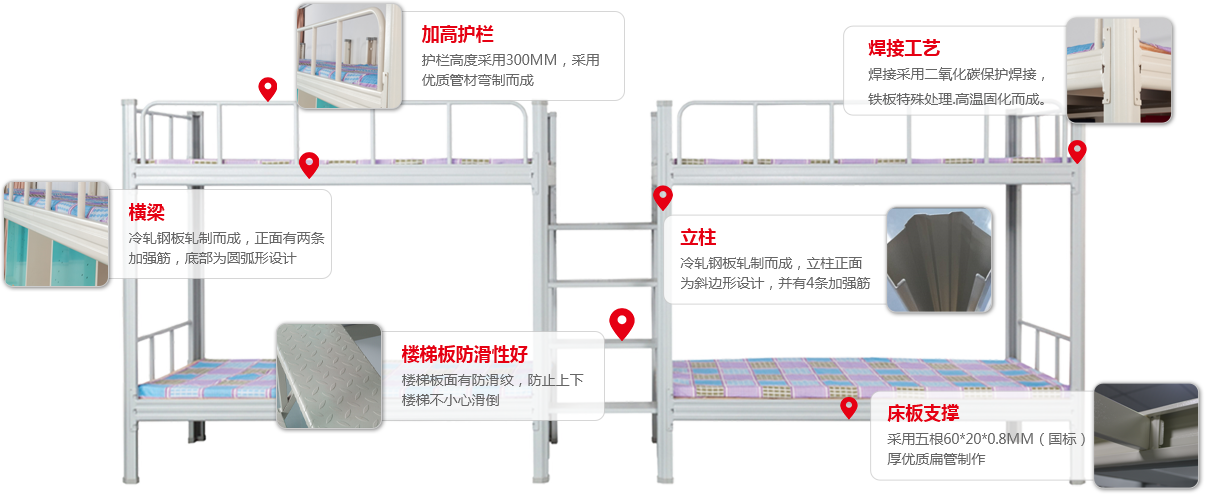 连体双层铁床